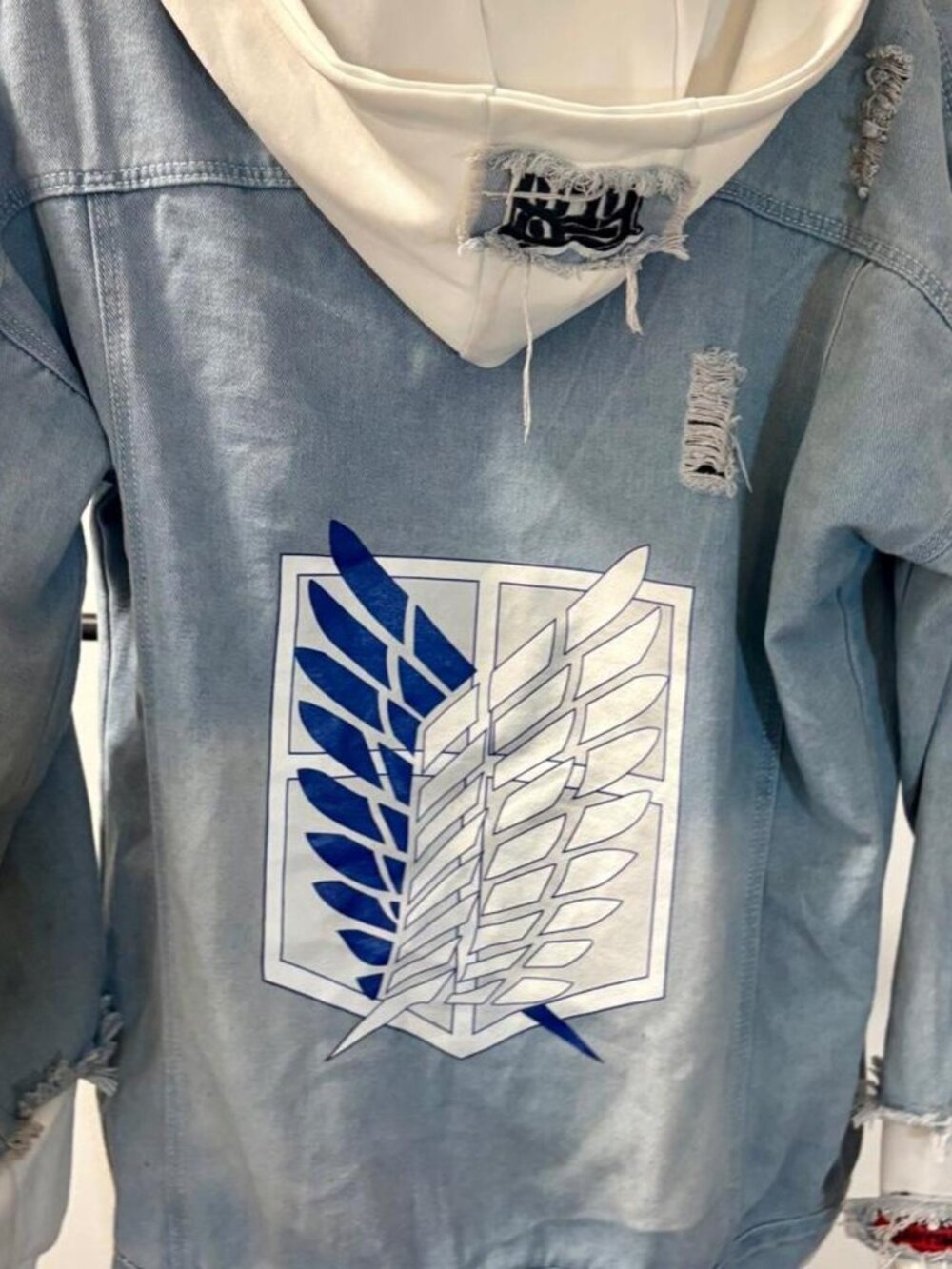 Attack on Titan Scout Regiment Denim Hoodie Jacket